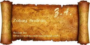 Zobay András névjegykártya