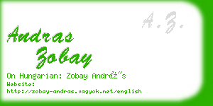 andras zobay business card